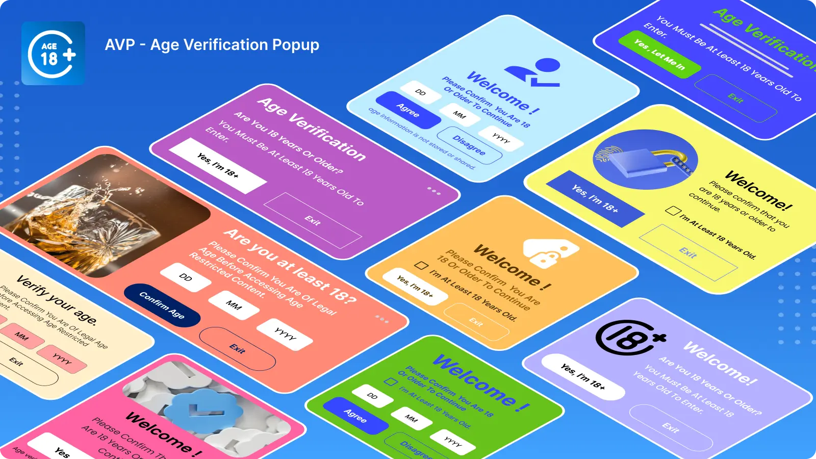 Popup designs: Pick a style for your brand and change every color and word.